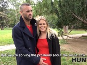 Preview 2 of HUNT4K. Man allows pregnant wife to do it because it means extra help