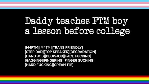 Step Dad Teaches FTM BoyLesson Before College