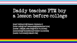 Step Dad Teaches FTM BoyLesson Before College