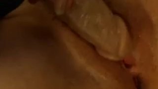 Horny Wife Fucks Herself with Dildo on Webcam