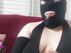 Masked BDSM low cut smokes for you
