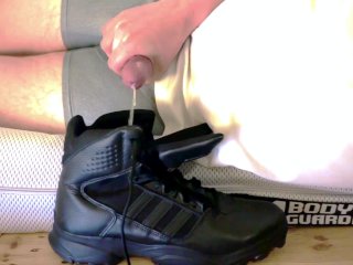 Big cum load into Adidas GSG9 boots