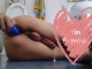 Tini femboy have a sissygasm