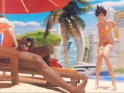 Preview 2 of Overwatch tracer fucked at the beach porn animation