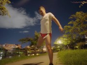 Preview 5 of Masturbation after running in asics running shorts
