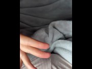 Preview 2 of Want to see how wet I am? - Thrusting Dildo under the sheets. Fuck me good - Spoiled Bunny
