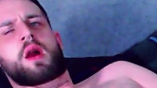 Scottish cam model gets his ass played with..