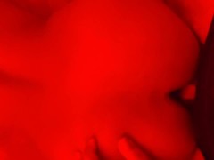 Fucking my girlfriend with a red light