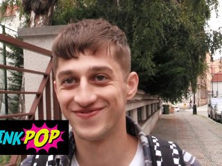 TWINKPOP - Young Fast Food Worker Hooks Up With A Horny Guy In Exchange With Some Cash