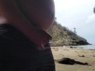 Masturbating on the beach