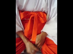 巫女さんに女装してオナホールでオナニー - Screenshot 8 of 16 - Transgender