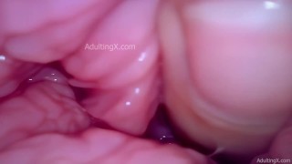 POV Camera In Vagina Fingering Cervix