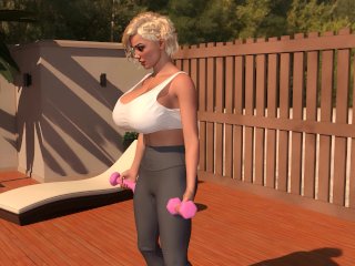 growth, giantess, breast expansion, breat inflation