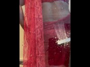 Preview 4 of Watch me Taking Shower in Pink Indian Saree