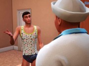 Preview 5 of Handsome Milkman enjoys two Twinks - SIMS 4