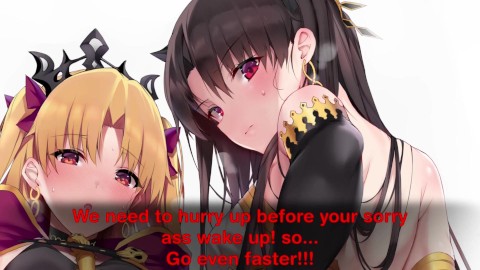 Ishtar y Ereshkigal lanzan maldición sobre ti Hentai Joi (Enfoque de pies de degradación femdom)