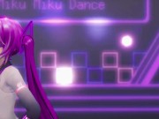 Preview 1 of Hatsune Miku Hentai Cynical Night Plan Undress Dance Small Tits MMD 3D Purple Hair Color Edit Smixix