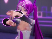 Preview 3 of Hatsune Miku Hentai Cynical Night Plan Undress Dance Small Tits MMD 3D Purple Hair Color Edit Smixix