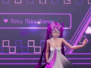 Preview 4 of Hatsune Miku Hentai Cynical Night Plan Undress Dance Small Tits MMD 3D Purple Hair Color Edit Smixix