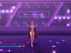 Hatsune Miku Hentai Cynical Night Plan Undress Dance Small Tits MMD 3D Purple Hair Color Edit Smixix