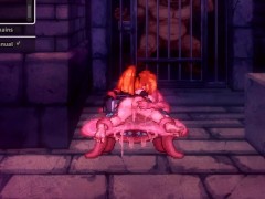 big breasts blondie spanked by table demon
