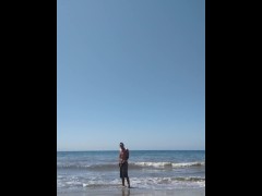 Long range piss into the ocean.