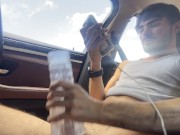 Preview 5 of Solo male fleshlight - in Car