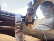 Preview 6 of Solo male fleshlight - in Car