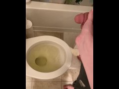 Aiming His Dick For Him Long 30 Second Piss Real Couple Piss Slut Amateur