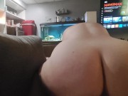 Preview 2 of Wife rides me reverse cowgirl. She then lays down and fill I her up with Cum. (Nice creampie)