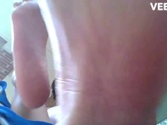 BBW FEET STOMP ON TINY SCOTCH TAPED TO GROUND - Screenshot 15 of 16 - Ebony Dominatrix