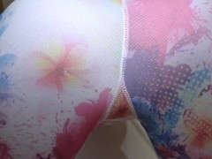 ★花柄スポーツレギンスも良く似合うGカップ巨乳美女★最後は全裸にワイシャツで生・中出し★ 5/16