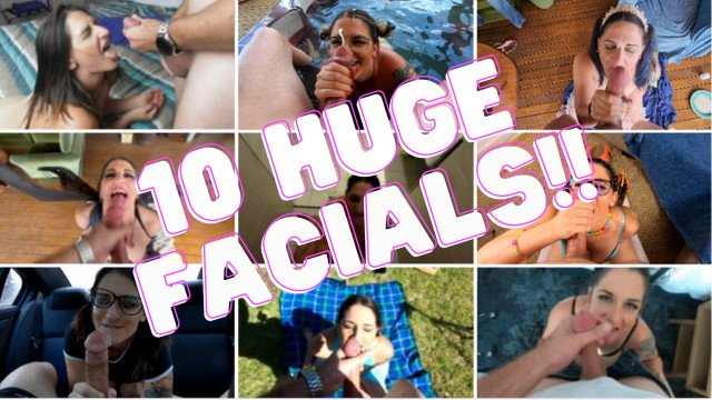 Blowjob Facial Compilation  Princess Poppy  CJ Gotham
