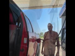 Viewer Request: Pumping Gas Naked. Opportunity presented itself