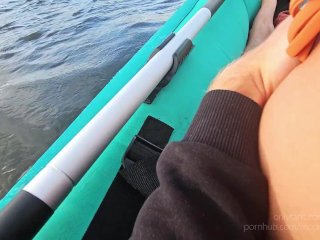 Risky Public_Kayaking Made Him Cum in 1Min!