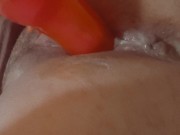 Preview 1 of Teen drips cum on dildo