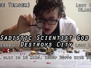 Sadistische Wetenschapper God Vernietigt Stad GRATIS Trailer Lucy LaRue LaceBaby
