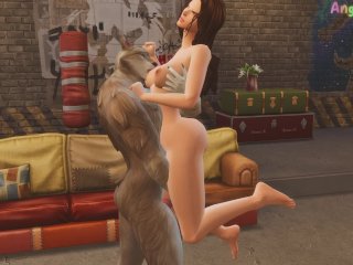 stepsister, anal, rough sex, sims 4