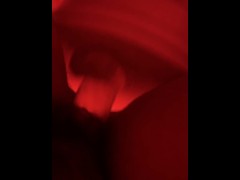 hairy FTM rides dildo aggressively and soaks bathroom floor