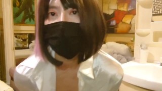I tried cross-dressing masturbation [First make-up] [Satin] [Fetish] The full version is available o