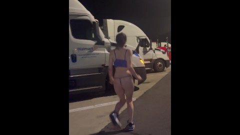 Whore at the truck stop.