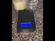 Preview 5 of A couple ounces of my cum!!!! Weighing my frozen cum loads on a scale-53.7grams