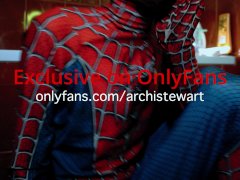 Archi Stewart became Spider-Man | Handjob games in the bathroom