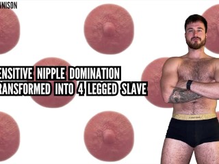 Sensitive Nipple Domination - Transformed into 4 Legged Slave
