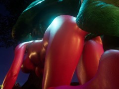 Old goblin cums in a night elf