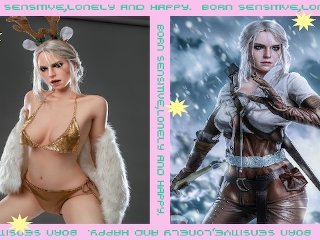 rule 34, the witcher, parody, blonde