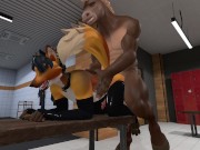 Preview 5 of Heat anthro Gay furry fox gets furry centaur's huge cock with tight ass