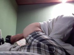 Greasy dirty horse cock femboy hard fucked by machine