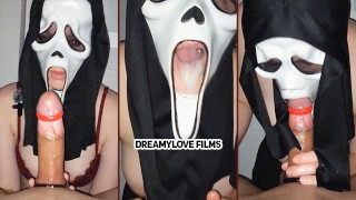GhostFace Knows How To Eat Dick | MASSIVE ORAL CREAMPIE + DOUBLE HAND JOBS
