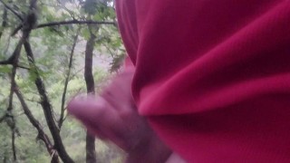 Morning masturbation in Portuguese forest